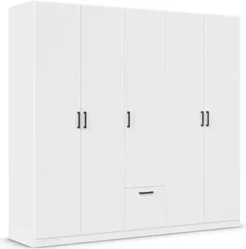 Rauch Bari Dreht&uuml;renschrank Holzwerkstoff wei&szlig; 225x210x54cm