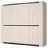 Forte Vodol Drehtürenschrank 4-türig 240x213,6x62,7cm Beige/Schwarz