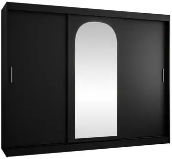 Mirjan24 Selfie 250 Schwebet&uuml;renschrank mit Spiegel 4 Schubladen, 250x200x62cm