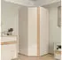 Forte WEXLIN Eckkleiderschrank Beige/Mauvella Eiche 92,2x193,7x92,2cm (WEX9095)
