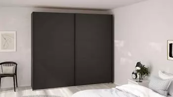 Home Affaire Como Schwebet&uuml;renschrank 7 T&uuml;ren, 244x221x66,6cm, schwarz matt