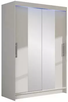 Mirjan24 Miami II Schiebetürenschrank mit Spiegel und RGB LED, 120x200x58cm (800000554092)