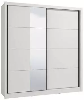 INOSIGN Albi Schwebet&uuml;renschrank mit Spiegel, Opaque Wei&szlig;, 205x215,5x60cm (Albi)