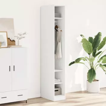 vidaXL Kleiderschrank Holzwerkstoff Wei&szlig; 30x50x200cm (3307684)