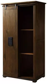 Massivmoebel24 Railway #416 Schrank Mangoholz 100x60x190cm braun lackiert (09-330-772-3015)