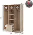 Fabryka Mebli Idźczak Szantal 3D Drehtürenschrank mit Spiegel 150cm Weiß (Szantal 3D)