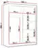 Mirjan24 Flavio IV Schiebetürenschrank 150x58x200cm, Weiß