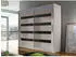 Mirjan24 London XI Kleiderschrank Schiebetüren 180cm Kaschmir/Schwarz Lacobel mit RGB LED (London XI)