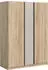 xonox.home Oakland Kleiderschrank 3-türig 130x183x53cm Eiche Sonoma/Kaschmir