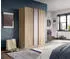 xonox.home Oakland Kleiderschrank 3-türig 130x183x53cm Eiche Sonoma/Kaschmir