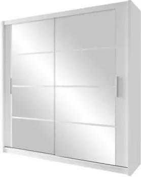 Mirjan24 Dakota 160 Kleiderschrank mit Schiebet&uuml;ren, Frontspiegel, Schubladen (Dakota 160)