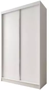 Beautysofa Mario II Kleiderschrank mit Schiebet&uuml;ren und Schubladen, 120x216x61cm, Wei&szlig;