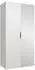 Mirjan24 Malaga 100 Drehtürenschrank mit Frontspiegel, Weiß, 100x202x52cm