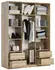 Masseno TAVI Schwebetürenschrank 3-türig mit Spiegel 150x205x60cm Sonoma Eiche (SZAFA TAVI 150 - 1 SONOMA+OK.CZARNY)