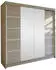 Mirjan24 Talin V Schwebetürenschrank mit Spiegel, 2-türig, Kaschmir, 180x215x58cm