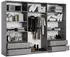 Masseno TAVI Schwebetürenschrank 3-türig mit Spiegel, 270x205x60cm, Graphit (SZAFA TAVI 270 - 1 SZARY+OK.SATYNA)