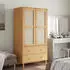 vidaXL SENJA Kleiderschrank Rattan-Optik Braun 90x55x175cm Kiefernholz (358034)