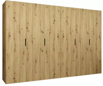 Mirjan24 Malaga 300 Drehtürenschrank 6 Türen, Artisan Eiche, 300x202x52cm (Malaga 300)