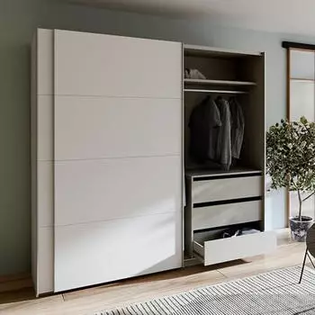 Forte Schwebet&uuml;renschrank 220x210,5x61,2cm wei&szlig; (SHMS92411-120)