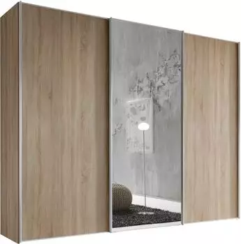 Staud Sinfonie Plus Schwebet&uuml;renschrank mit Spiegelt&uuml;r, Sonoma Eiche, 298x240x68cm (Sinfonie Plus)