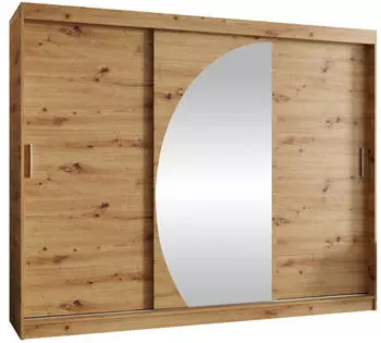 Mirjan24 Wika 250 Schwebet&uuml;renschrank mit Spiegel, 250x200x62cm (Wika 250)