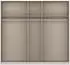 Rauch Artemis Drehtürenschrank mit Glastüren, 3 Fächer, 225x210x54cm, alpinweiß/basaltgrau (000380117912)