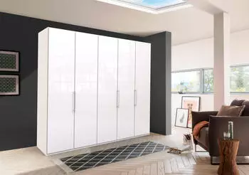Wiemann Loft Faltt&uuml;renschrank Glasfront 250x216x58cm, wei&szlig; (81084932-0)