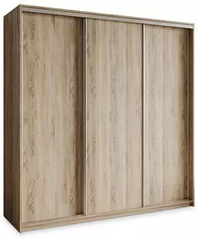 Masseno NISSE Schwebet&uuml;renschrank 3-t&uuml;rig 180x205x60cm Sonoma Eiche (SZAFA NISSE 180 - 5 SONOMA+OK.SATYNA)