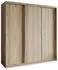 Masseno NISSE Schwebetürenschrank 3-türig 180x205x60cm Sonoma Eiche (SZAFA NISSE 180 - 5 SONOMA+OK.SATYNA)