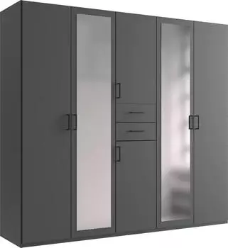 Wimex Dillingen Dreht&uuml;renschrank Graphit, Holzwerkstoff, 225x208x58cm