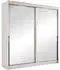 Mirjan24 Modin 200 Schiebetürenschrank mit Spiegel, Kaschmir/Schwarz, 200x216x65cm