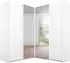 Rauch Quadra Eckkleiderschrank Schwebetüren weiß 181x210x187cm (QUADRA)