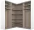 Rauch Quadra Eckkleiderschrank Schwebetüren weiß 181x210x187cm (QUADRA)