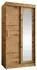 Mirjan24 Selfie 100 Schwebetürenschrank mit Spiegel, 2 Schubladen, Eiche Artisan (100x200x62cm)
