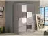 Mirjan24 Miami III Schiebetürenschrank mit Spiegel, Kaschmir, 120x200x58cm