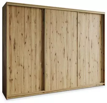 Masseno NISSE Schwebet&uuml;renschrank 3-t&uuml;rig 250x205x60cm Eiche Artisan Gold (SZAFA NISSE 250 - 5 ARTISAN+OK.ZŁOTY)