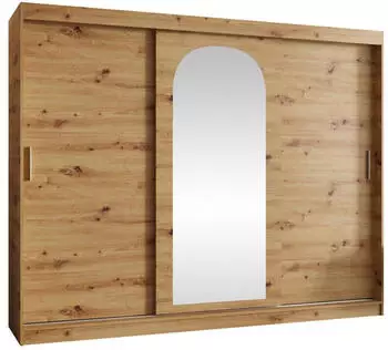 Mirjan24 Selfie 250 Schwebet&uuml;renschrank mit Spiegel, 250x200x62cm (Selfie 250)
