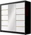 Mirjan24 Evo VI Schiebetürenschrank mit Spiegel, Holzwerkstoff, Gold, 200x215x58cm