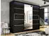 Mirjan24 Kleiderschrank mit Schiebetür, Spiegel & RGB LED, 250cm, Schwarz (Aston VI)