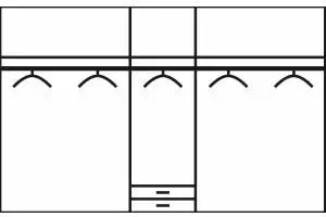 Rauch Essensa Dreht&uuml;renschrank wei&szlig;/graumetallic 226x210x54cm (ESSENSA)