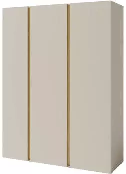 Mirjan24 Kleiderschrank Luca LC01 3-t&uuml;rig, Sandbeige/Ge&ouml;lte Eiche, 145x50x195cm (LC01)