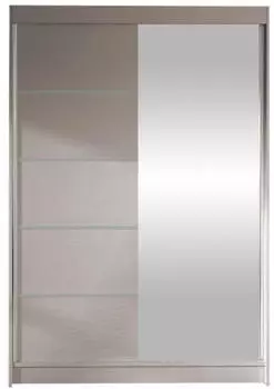 Mirjan24 Lino III Schwebet&uuml;renschrank mit Spiegel, 5 F&auml;cher, 120x200x58cm, Kaschmir (Lino III)
