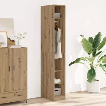 vidaXL Kleiderschrank Handwerks-Eiche Holzwerkstoff 30x50x200cm (3307692)