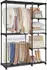 Songmics Offener Kleiderschrank mit Kleiderstangen 112x43x165cm, schwarz (RYG24BK)