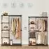 Songmics Offener Kleiderschrank mit Kleiderstangen 112x43x165cm, schwarz (RYG24BK)