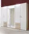 Wimex Freiburg Kleiderschrank Drehtüren 270x210x58cm weiß/Struktureichefarben (868296-0)