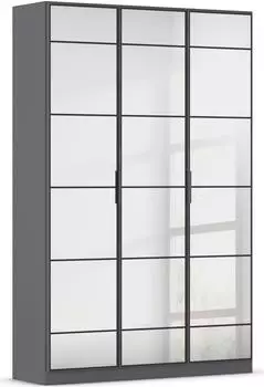 Rauch Acero Dreht&uuml;renschrank Spiegelfront Graumetallic 136x210x41cm (ACERO)