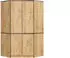 Akord Furniture Factory Eckkleiderschrank S100 4 Türen, 6 Einlegeböden, Craft Eiche, 100x50x180cm (S100)
