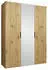 Mirjan24 Malaga 150 Drehtürenschrank mit Frontspiegel, Artisan Eiche, 150x202x52cm