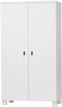 Woood Ties Kleiderschrank 2-t&uuml;rig Kiefer Wei&szlig; (375011-W)